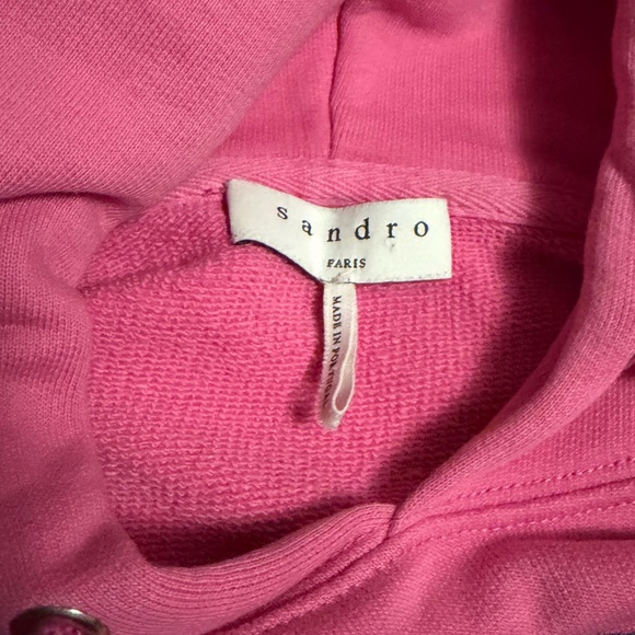 Sandro Paris Men's Pink Hoodie with Lamb Graphic - Size M - EUC (Rare) - Picture 7 of 11